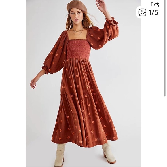 Free People Dresses & Skirts - Nwot Free People Dahlia embroidered smocked maxi
Dress spring casual spring $160